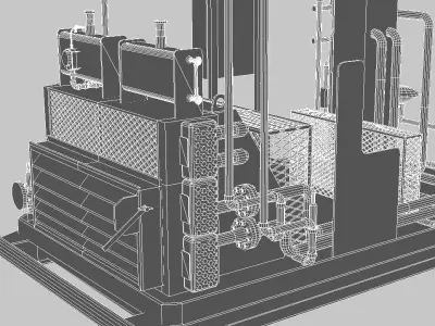 Industrial Compressor Skid 3D model