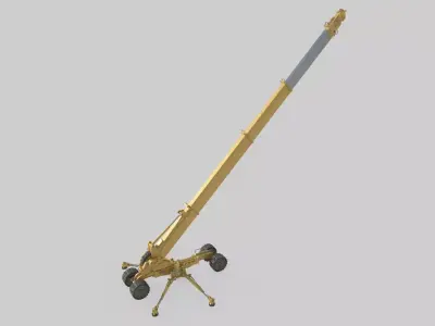 Science fiction engineering vehicle crane 3D model