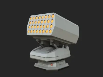 Chinese Navy Type 726-4A decoy launching device Low-poly 3D model