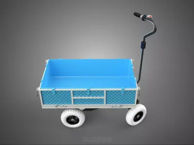 ELECTRIC BEACH SAND SEA CART WAGON TROLLEY DOLLY TRANSPORT TRUCK 3D model