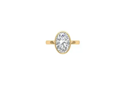 Oval Solitaire Ring  3D print model purchase