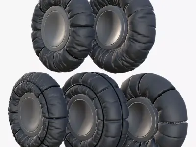 Low Pressure Snow Tire M1 3D model