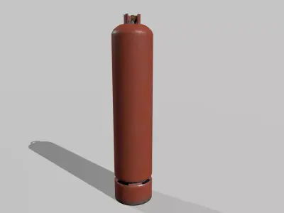 Gas Canister Trolley and Gas Can Low-poly 3D model
