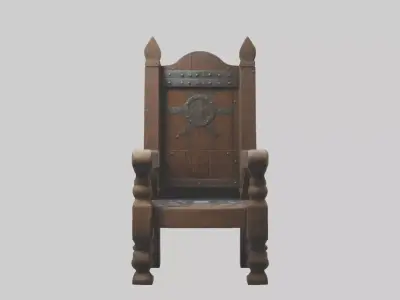 Medievalchair Model Low-poly 3D model