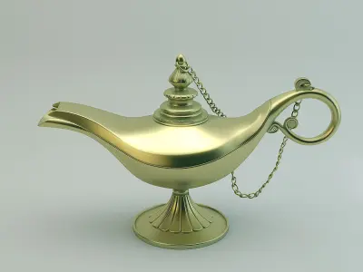 Aladdin Lamp Low-poly 3D model