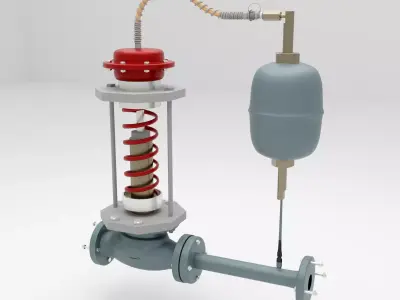 Self Actuated pressure Control Valve 3D model