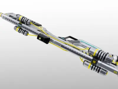 X Flamethrower Low-poly 3D model