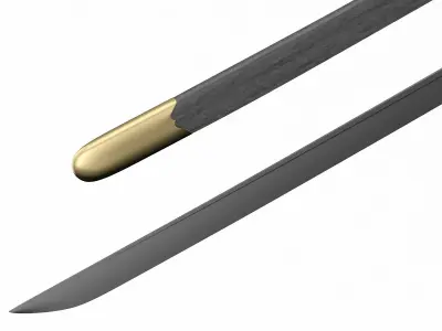 Changdao samurai sword Low-poly 3D model