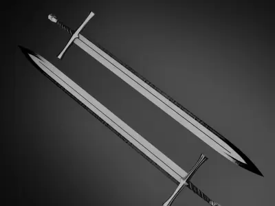 Lion Sword Low-poly 3D model