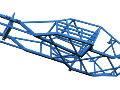 Frame of Vintage Asphalt Modified stock car V2 Scale 1 to 25 3D print model