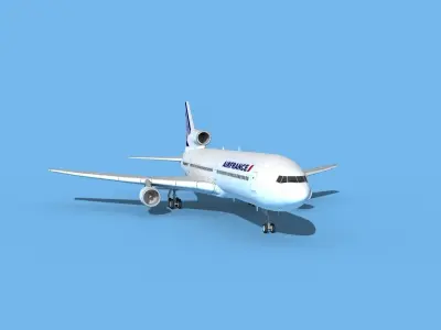 Lockheed L-1011 TriStar Air France 3D model