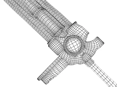 Sci-Fi Greatsword Low-poly 3D model