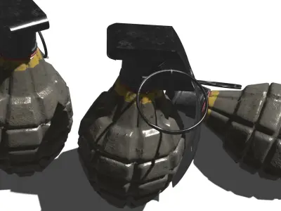 Hand Granade Low-poly 3D model