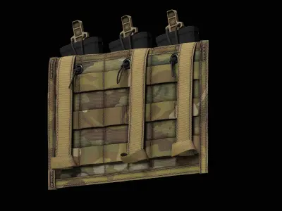 MSA Triple M4 Mag Pouch Low-poly 3D model