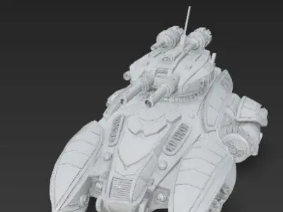 3D Printable Iron Oath Spearhead  Heavy Hover Tank 3D model