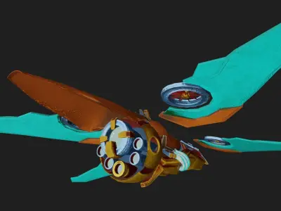 Sci-Fi Ship Low-poly 3D model