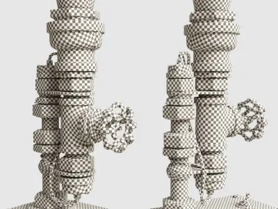 Metal Lamp 01 Low-poly 3D model