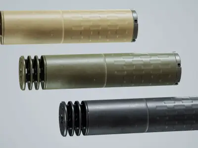 supressor ar15 m4 m16 omega 300 silencer Low-poly 3D model