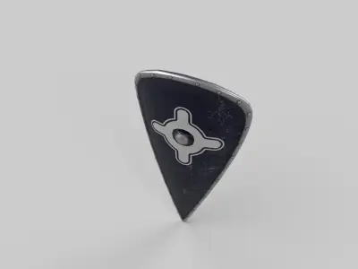 Shield map pin Low-poly 3D model