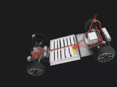 Electric Car Chassis 3D Model 3D model