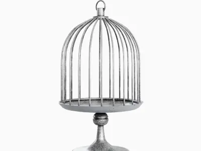 Metal Birdcage 01 Low-poly 3D model