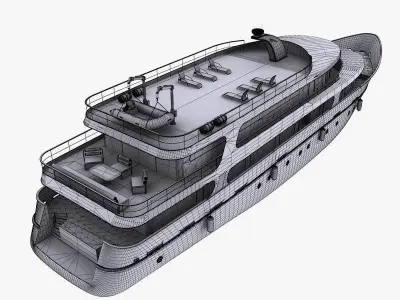 Yacht luxury 3D model from CGTrader