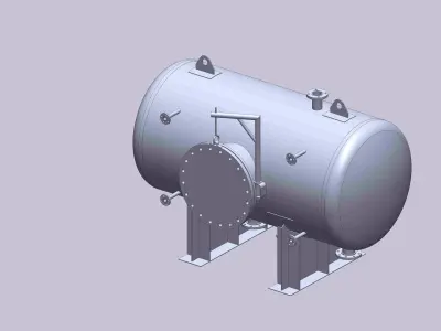 Pressure vessel ASME VIII Free 3D model
