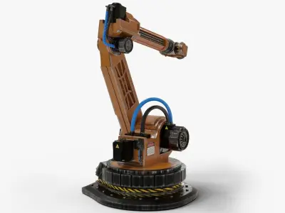 Robotic Arm Rigged and Animated 3D model purchase