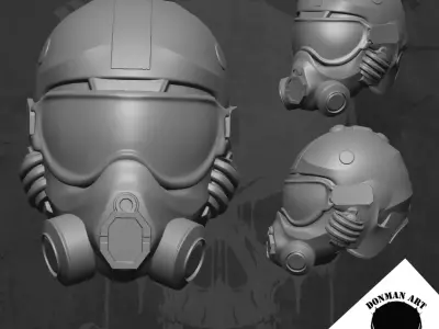 Para Viper Head for action figures 3D print model