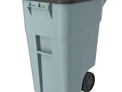 Rollout Wheeled Trash Can 32 and 50 GAL 3D model