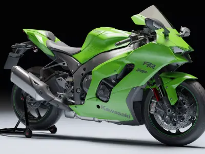 Kawasaki Ninja ZX 10R 2021 Low-poly 3D model