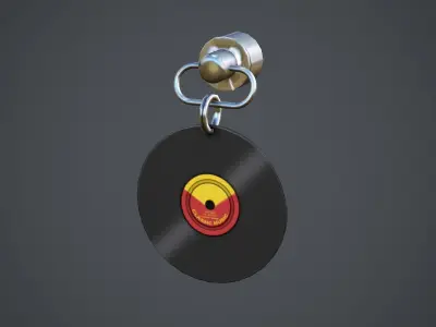 Vynil Record Weapon Charm - Low Poly Game Ready Low-poly 3D model