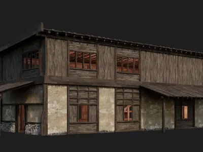 Old Building 4K Textures GameReady 177 Low-poly 3D model