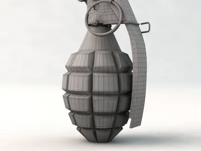 WWII Mk 2 Pineapple Grenade Low-poly 3D model