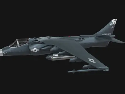Av-8b Harrier Low-poly 3D model