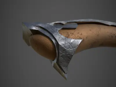 Blue fantasy sword 3D model
