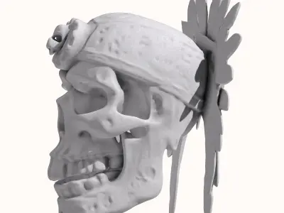 Aztec Mayan Death Skull 3D print model
