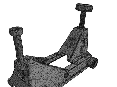 Industrial Adjustable Support Stand T24 Low-poly 3D model