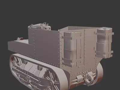 T1 HMC 75mm Experimental U S Self Propelled 3D Printable  3D print model