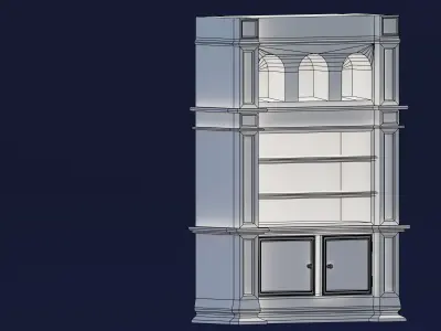 Bookcase Low-poly 3D model purchase