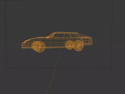 yellow car Low-poly 3D model purchase
