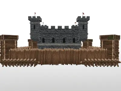 Medieval Castle Level 5 3D model