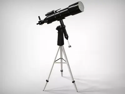 Realistic Telescope Lowpoly Blender model Low-poly 3D model