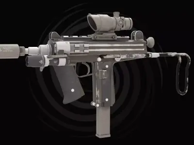 3D ModelKJC Submachine Gun - Tactical SMG 3D model