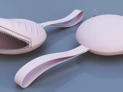 Zipper Baby Dummy Case Pink Open 3D model