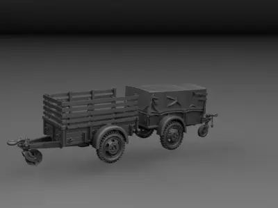 WW2 US ARMY TRAILERS 3D print model