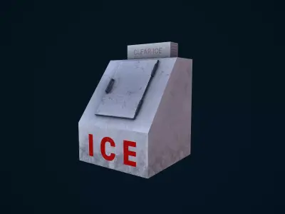 Ice Machine Low-poly 3D model purchase