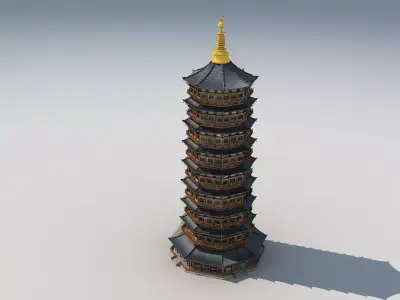 Chinese Ancient Pagoda pagoda 3D model