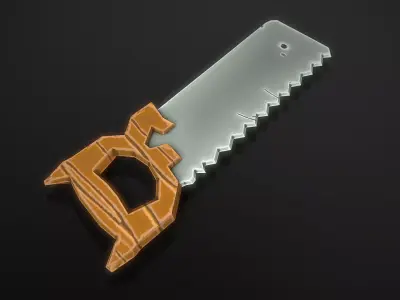 Stylized Saw Low-poly 3D model