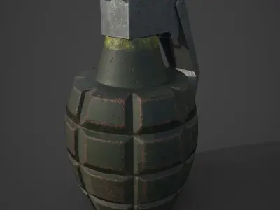 Grenade Low-poly 3D model 5